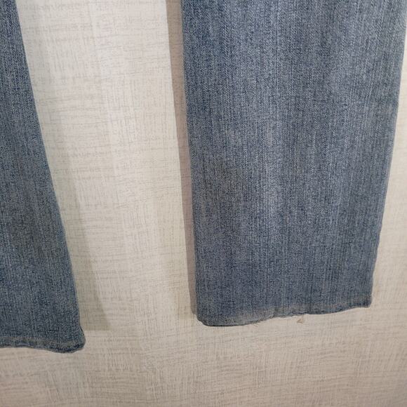 Silver Bootcut Jeans Womens 27 Stretch DV8 Light Blue Wash Mid Rise Belt Denim - Picture 8 of 12